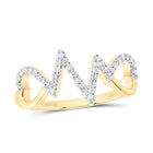 10K Yellow Gold Diamond Gift Heart Ring 1/5 Cttw - Splendid Jewellery
