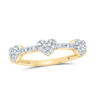 10K Yellow Gold Diamond Gift Heart Ring 1/6 Cttw - Splendid Jewellery