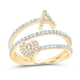 10K Yellow Gold Diamond Gift Initial 