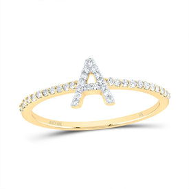 10K Yellow Gold Diamond Gift Initial 