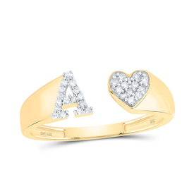 10K Yellow Gold Diamond Gift Initial 