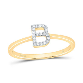 10K Yellow Gold Diamond Gift Initial 