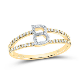 10K Yellow Gold Diamond Gift Initial 