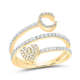 10K Yellow Gold Diamond Gift Initial 