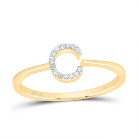 10K Yellow Gold Diamond Gift Initial 