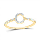 10K Yellow Gold Diamond Gift Initial "C" Ring 1/6 Cttw - Splendid Jewellery