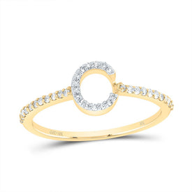 10K Yellow Gold Diamond Gift Initial 