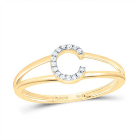 10K Yellow Gold Diamond Gift Initial 