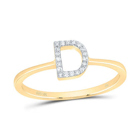 10K Yellow Gold Diamond Gift Initial 