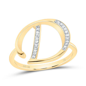 10K Yellow Gold Diamond Gift Initial 