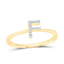 10K Yellow Gold Diamond Gift Initial 