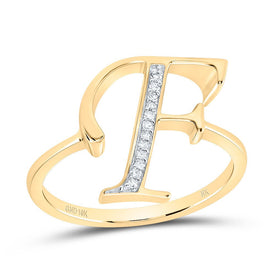 10K Yellow Gold Diamond Gift Initial 