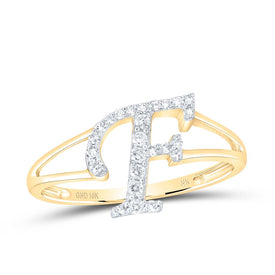 10K Yellow Gold Diamond Gift Initial 