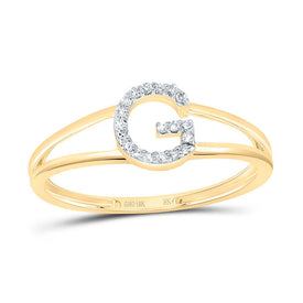 10K Yellow Gold Diamond Gift Initial 