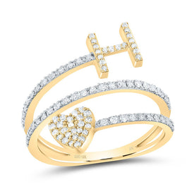 10K Yellow Gold Diamond Gift Initial 