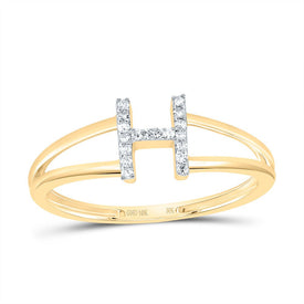 10K Yellow Gold Diamond Gift Initial 