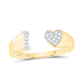 10K Yellow Gold Diamond Gift Initial 