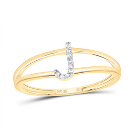 10K Yellow Gold Diamond Gift Initial 