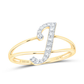 10K Yellow Gold Diamond Gift Initial 