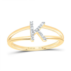 10K Yellow Gold Diamond Gift Initial 
