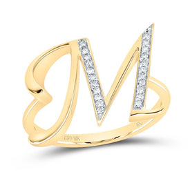 10K Yellow Gold Diamond Gift Initial 