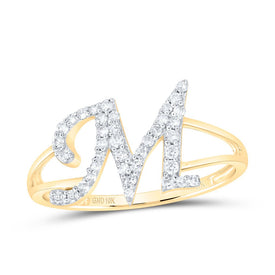 10K Yellow Gold Diamond Gift Initial 