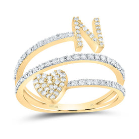 10K Yellow Gold Diamond Gift Initial 