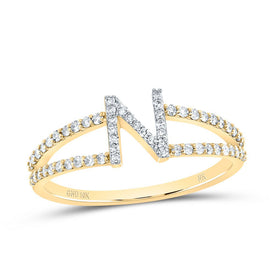 10K Yellow Gold Diamond Gift Initial 