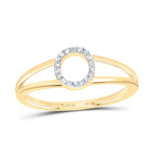 Load image into Gallery viewer, 10K Yellow Gold Diamond Gift Initial "O" Women's Ring 1/20 Cttw - Splendid Jewellery