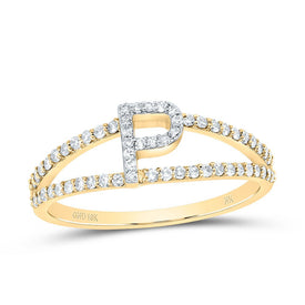 10K Yellow Gold Diamond Gift Initial 