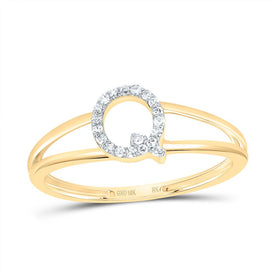 10K Yellow Gold Diamond Gift Initial 