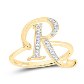 10K Yellow Gold Diamond Gift Initial 