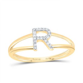 10K Yellow Gold Diamond Gift Initial 