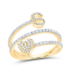 10K Yellow Gold Diamond Gift Initial 