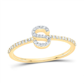 10K Yellow Gold Diamond Gift Initial 