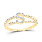10K Yellow Gold Diamond Gift Initial "S" Women's Ring 1/4 Cttw - Splendid Jewellery