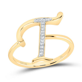 10K Yellow Gold Diamond Gift Initial 