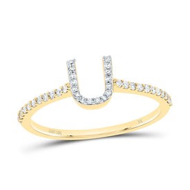 10K Yellow Gold Diamond Gift Initial 