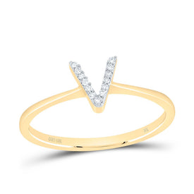 10K Yellow Gold Diamond Gift Initial 