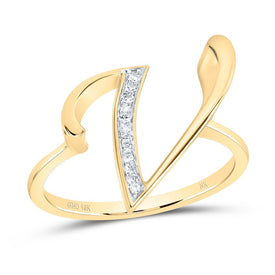 10K Yellow Gold Diamond Gift Initial 