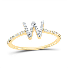 10K Yellow Gold Diamond Gift Initial 