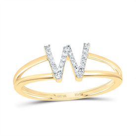 10K Yellow Gold Diamond Gift Initial 