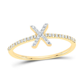 10K Yellow Gold Diamond Gift Initial 