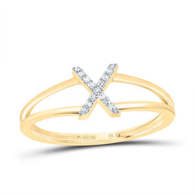 10K Yellow Gold Diamond Gift Initial 