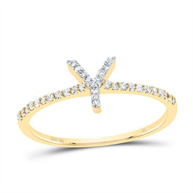 10K Yellow Gold Diamond Gift Initial 