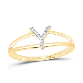 10K Yellow Gold Diamond Gift Initial 