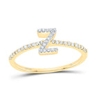 10K Yellow Gold Diamond Gift Initial "Z" Ring 1/6 Cttw - Splendid Jewellery
