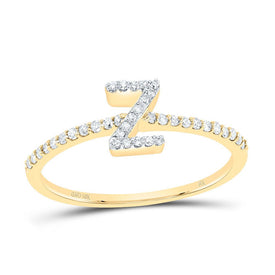 10K Yellow Gold Diamond Gift Initial 