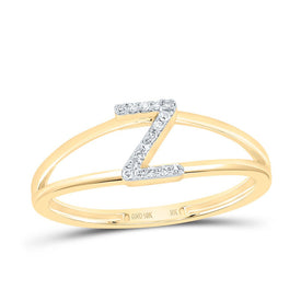 10K Yellow Gold Diamond Gift Initial 