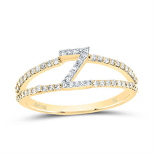 Load image into Gallery viewer, 10K Yellow Gold Diamond Gift Initial "Z" Women's Ring 1/4 Cttw - Splendid Jewellery